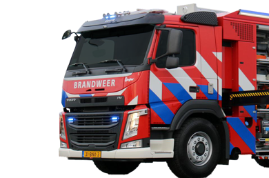 Brandweerauto voor de veiligheid van veiligheidsregio Midden- en West- Brabant